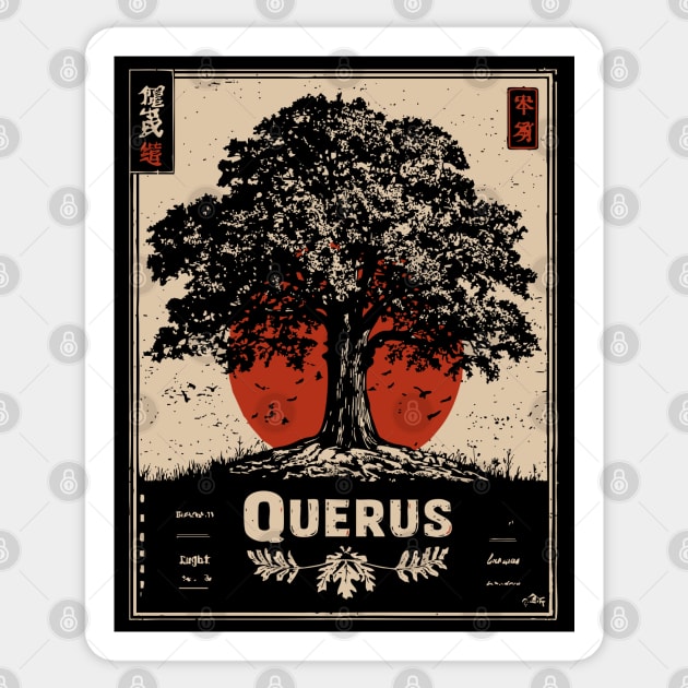 Querus Oak Tree - Dark Academia Liminal Forest Print Sticker by TuncGK